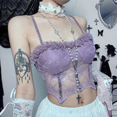 Goth Girl Gothic Lolita Sexy Y2K Year 2000 Corset Masquerade Women's Costume Vintage Cosplay Party / Evening Corset Masquerade